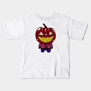 Red Zombie Pumpkin Man of Halloween Kids T-Shirt